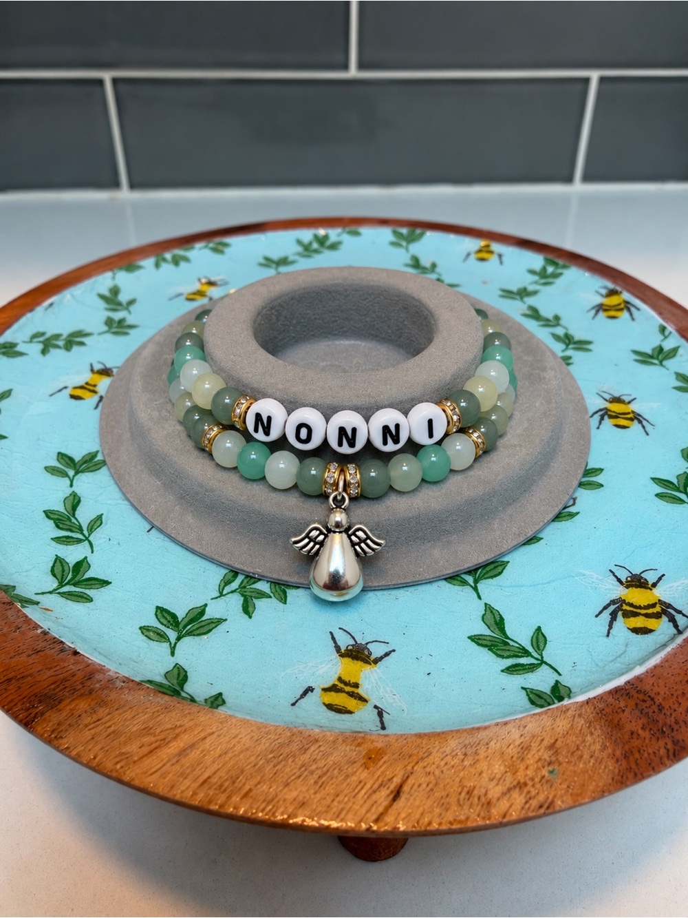 Custom Personalized Beaded Bracelets | Name & Charm